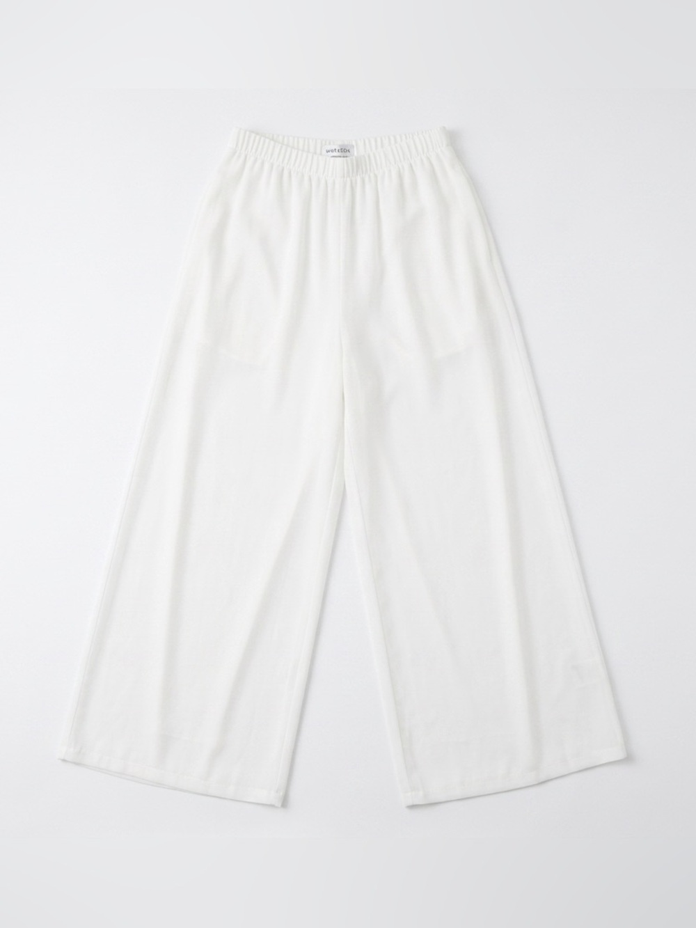 YaYa & Co. White Textured High Waist Wide Leg Palazzo Pants Women’s Large